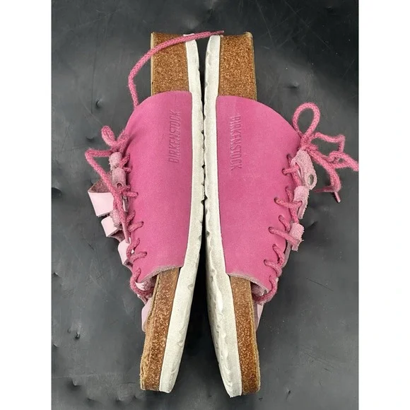 Women's‎ Birkenstock Novato Laced Pink Leather Sandals EU 37 US 6 - Picture 9 of 13